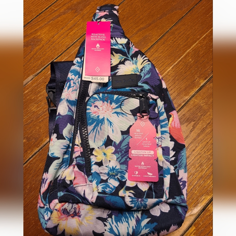 NWT Vera Bradley Reactive Mini Sling Backpack